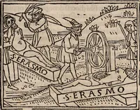 An illustration from Catalogus sanctorum [et] gestorum eoru[m] ex diuersis voluminibus collectus: editus a reuere[n]dissimo in [Christo] patre domino Petro de natalibus de venetijs dei gratia e[pisco]po Equilino (1506)