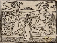 Picture 187 of 243 from Catalogus sanctorum [et] gestorum eoru[m] ex diuersis voluminibus collectus: editus a reuere[n]dissimo in [Christo] patre domino Petro de natalibus de venetijs dei gratia e[pisco]po Equilino (1506), leaf 380