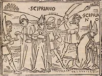 Picture 189 of 243 from Catalogus sanctorum [et] gestorum eoru[m] ex diuersis voluminibus collectus: editus a reuere[n]dissimo in [Christo] patre domino Petro de natalibus de venetijs dei gratia e[pisco]po Equilino (1506), leaf 385