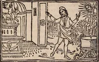 An illustration from Catalogus sanctorum [et] gestorum eoru[m] ex diuersis voluminibus collectus: editus a reuere[n]dissimo in [Christo] patre domino Petro de natalibus de venetijs dei gratia e[pisco]po Equilino (1506)