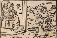 Picture 198 of 243 from Catalogus sanctorum [et] gestorum eoru[m] ex diuersis voluminibus collectus: editus a reuere[n]dissimo in [Christo] patre domino Petro de natalibus de venetijs dei gratia e[pisco]po Equilino (1506), leaf 401