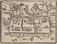 Picture 230 of 243 from Catalogus sanctorum [et] gestorum eoru[m] ex diuersis voluminibus collectus: editus a reuere[n]dissimo in [Christo] patre domino Petro de natalibus de venetijs dei gratia e[pisco]po Equilino (1506), leaf 490