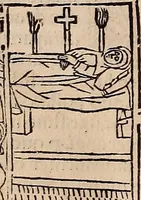 An illustration from Catalogus sanctorum [et] gestorum eoru[m] ex diuersis voluminibus collectus: editus a reuere[n]dissimo in [Christo] patre domino Petro de natalibus de venetijs dei gratia e[pisco]po Equilino (1506)