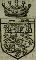 An illustration from A catalogve and succession of the kings, princes, dukes, marquesses, earles, and viscounts of this realme of England, since the Norman conquest, to this present yeere 1622. Together with their armes, wiues, and children; the times of their deaths and burials, with many of their memorable actions (1622)
