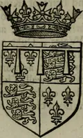 An illustration from A catalogve and succession of the kings, princes, dukes, marquesses, earles, and viscounts of this realme of England, since the Norman conquest, to this present yeere 1622. Together with their armes, wiues, and children; the times of their deaths and burials, with many of their memorable actions (1622)