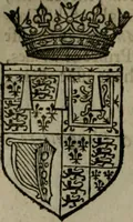 An illustration from A catalogve and succession of the kings, princes, dukes, marquesses, earles, and viscounts of this realme of England, since the Norman conquest, to this present yeere 1622. Together with their armes, wiues, and children; the times of their deaths and burials, with many of their memorable actions (1622)