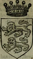 An illustration from A catalogve and succession of the kings, princes, dukes, marquesses, earles, and viscounts of this realme of England, since the Norman conquest, to this present yeere 1622. Together with their armes, wiues, and children; the times of their deaths and burials, with many of their memorable actions (1622)