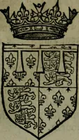 An illustration from A catalogve and succession of the kings, princes, dukes, marquesses, earles, and viscounts of this realme of England, since the Norman conquest, to this present yeere 1622. Together with their armes, wiues, and children; the times of their deaths and burials, with many of their memorable actions (1622)