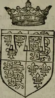 An illustration from A catalogve and succession of the kings, princes, dukes, marquesses, earles, and viscounts of this realme of England, since the Norman conquest, to this present yeere 1622. Together with their armes, wiues, and children; the times of their deaths and burials, with many of their memorable actions (1622)