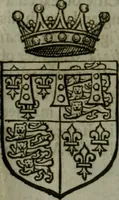 An illustration from A catalogve and succession of the kings, princes, dukes, marquesses, earles, and viscounts of this realme of England, since the Norman conquest, to this present yeere 1622. Together with their armes, wiues, and children; the times of their deaths and burials, with many of their memorable actions (1622)