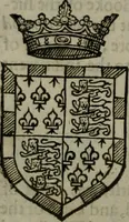 An illustration from A catalogve and succession of the kings, princes, dukes, marquesses, earles, and viscounts of this realme of England, since the Norman conquest, to this present yeere 1622. Together with their armes, wiues, and children; the times of their deaths and burials, with many of their memorable actions (1622)