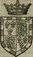 An illustration from A catalogve and succession of the kings, princes, dukes, marquesses, earles, and viscounts of this realme of England, since the Norman conquest, to this present yeere 1622. Together with their armes, wiues, and children; the times of their deaths and burials, with many of their memorable actions (1622)
