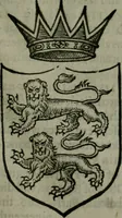 An illustration from A catalogve and succession of the kings, princes, dukes, marquesses, earles, and viscounts of this realme of England, since the Norman conquest, to this present yeere 1622. Together with their armes, wiues, and children; the times of their deaths and burials, with many of their memorable actions (1622)