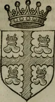 An illustration from A catalogve and succession of the kings, princes, dukes, marquesses, earles, and viscounts of this realme of England, since the Norman conquest, to this present yeere 1622. Together with their armes, wiues, and children; the times of their deaths and burials, with many of their memorable actions (1622)