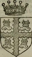 An illustration from A catalogve and succession of the kings, princes, dukes, marquesses, earles, and viscounts of this realme of England, since the Norman conquest, to this present yeere 1622. Together with their armes, wiues, and children; the times of their deaths and burials, with many of their memorable actions (1622)