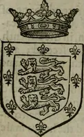 An illustration from A catalogve and succession of the kings, princes, dukes, marquesses, earles, and viscounts of this realme of England, since the Norman conquest, to this present yeere 1622. Together with their armes, wiues, and children; the times of their deaths and burials, with many of their memorable actions (1622)