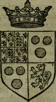 An illustration from A catalogve and succession of the kings, princes, dukes, marquesses, earles, and viscounts of this realme of England, since the Norman conquest, to this present yeere 1622. Together with their armes, wiues, and children; the times of their deaths and burials, with many of their memorable actions (1622)