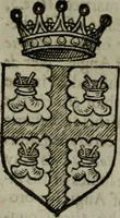 An illustration from A catalogve and succession of the kings, princes, dukes, marquesses, earles, and viscounts of this realme of England, since the Norman conquest, to this present yeere 1622. Together with their armes, wiues, and children; the times of their deaths and burials, with many of their memorable actions (1622)