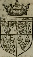 An illustration from A catalogve and succession of the kings, princes, dukes, marquesses, earles, and viscounts of this realme of England, since the Norman conquest, to this present yeere 1622. Together with their armes, wiues, and children; the times of their deaths and burials, with many of their memorable actions (1622)