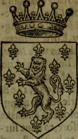 An illustration from A catalogve and succession of the kings, princes, dukes, marquesses, earles, and viscounts of this realme of England, since the Norman conquest, to this present yeere 1622. Together with their armes, wiues, and children; the times of their deaths and burials, with many of their memorable actions (1622)