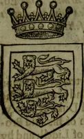 An illustration from A catalogve and succession of the kings, princes, dukes, marquesses, earles, and viscounts of this realme of England, since the Norman conquest, to this present yeere 1622. Together with their armes, wiues, and children; the times of their deaths and burials, with many of their memorable actions (1622)