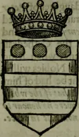 An illustration from A catalogve and succession of the kings, princes, dukes, marquesses, earles, and viscounts of this realme of England, since the Norman conquest, to this present yeere 1622. Together with their armes, wiues, and children; the times of their deaths and burials, with many of their memorable actions (1622)
