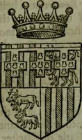 An illustration from A catalogve and succession of the kings, princes, dukes, marquesses, earles, and viscounts of this realme of England, since the Norman conquest, to this present yeere 1622. Together with their armes, wiues, and children; the times of their deaths and burials, with many of their memorable actions (1622)