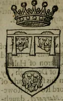 An illustration from A catalogve and succession of the kings, princes, dukes, marquesses, earles, and viscounts of this realme of England, since the Norman conquest, to this present yeere 1622. Together with their armes, wiues, and children; the times of their deaths and burials, with many of their memorable actions (1622)