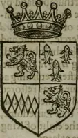 An illustration from A catalogve and succession of the kings, princes, dukes, marquesses, earles, and viscounts of this realme of England, since the Norman conquest, to this present yeere 1622. Together with their armes, wiues, and children; the times of their deaths and burials, with many of their memorable actions (1622)