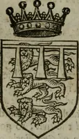 An illustration from A catalogve and succession of the kings, princes, dukes, marquesses, earles, and viscounts of this realme of England, since the Norman conquest, to this present yeere 1622. Together with their armes, wiues, and children; the times of their deaths and burials, with many of their memorable actions (1622)