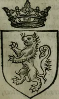 An illustration from A catalogve and succession of the kings, princes, dukes, marquesses, earles, and viscounts of this realme of England, since the Norman conquest, to this present yeere 1622. Together with their armes, wiues, and children; the times of their deaths and burials, with many of their memorable actions (1622)
