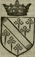 An illustration from A catalogve and succession of the kings, princes, dukes, marquesses, earles, and viscounts of this realme of England, since the Norman conquest, to this present yeere 1622. Together with their armes, wiues, and children; the times of their deaths and burials, with many of their memorable actions (1622)