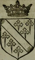 An illustration from A catalogve and succession of the kings, princes, dukes, marquesses, earles, and viscounts of this realme of England, since the Norman conquest, to this present yeere 1622. Together with their armes, wiues, and children; the times of their deaths and burials, with many of their memorable actions (1622)