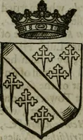 An illustration from A catalogve and succession of the kings, princes, dukes, marquesses, earles, and viscounts of this realme of England, since the Norman conquest, to this present yeere 1622. Together with their armes, wiues, and children; the times of their deaths and burials, with many of their memorable actions (1622)