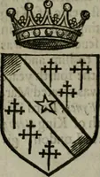 An illustration from A catalogve and succession of the kings, princes, dukes, marquesses, earles, and viscounts of this realme of England, since the Norman conquest, to this present yeere 1622. Together with their armes, wiues, and children; the times of their deaths and burials, with many of their memorable actions (1622)