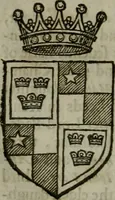 An illustration from A catalogve and succession of the kings, princes, dukes, marquesses, earles, and viscounts of this realme of England, since the Norman conquest, to this present yeere 1622. Together with their armes, wiues, and children; the times of their deaths and burials, with many of their memorable actions (1622)