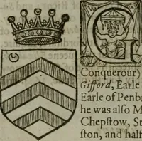An illustration from A catalogve and succession of the kings, princes, dukes, marquesses, earles, and viscounts of this realme of England, since the Norman conquest, to this present yeere 1622. Together with their armes, wiues, and children; the times of their deaths and burials, with many of their memorable actions (1622)