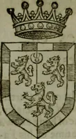 An illustration from A catalogve and succession of the kings, princes, dukes, marquesses, earles, and viscounts of this realme of England, since the Norman conquest, to this present yeere 1622. Together with their armes, wiues, and children; the times of their deaths and burials, with many of their memorable actions (1622)