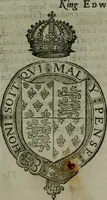 An illustration from A catalogve and succession of the kings, princes, dukes, marquesses, earles, and viscounts of this realme of England, since the Norman conquest, to this present yeere 1622. Together with their armes, wiues, and children; the times of their deaths and burials, with many of their memorable actions (1622)