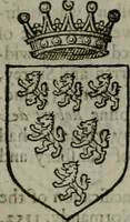 An illustration from A catalogve and succession of the kings, princes, dukes, marquesses, earles, and viscounts of this realme of England, since the Norman conquest, to this present yeere 1622. Together with their armes, wiues, and children; the times of their deaths and burials, with many of their memorable actions (1622)