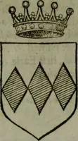 An illustration from A catalogve and succession of the kings, princes, dukes, marquesses, earles, and viscounts of this realme of England, since the Norman conquest, to this present yeere 1622. Together with their armes, wiues, and children; the times of their deaths and burials, with many of their memorable actions (1622)