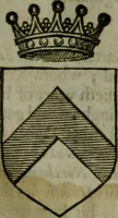 An illustration from A catalogve and succession of the kings, princes, dukes, marquesses, earles, and viscounts of this realme of England, since the Norman conquest, to this present yeere 1622. Together with their armes, wiues, and children; the times of their deaths and burials, with many of their memorable actions (1622)