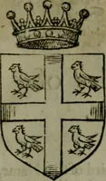 An illustration from A catalogve and succession of the kings, princes, dukes, marquesses, earles, and viscounts of this realme of England, since the Norman conquest, to this present yeere 1622. Together with their armes, wiues, and children; the times of their deaths and burials, with many of their memorable actions (1622)