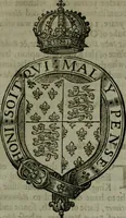 An illustration from A catalogve and succession of the kings, princes, dukes, marquesses, earles, and viscounts of this realme of England, since the Norman conquest, to this present yeere 1622. Together with their armes, wiues, and children; the times of their deaths and burials, with many of their memorable actions (1622)