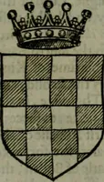 An illustration from A catalogve and succession of the kings, princes, dukes, marquesses, earles, and viscounts of this realme of England, since the Norman conquest, to this present yeere 1622. Together with their armes, wiues, and children; the times of their deaths and burials, with many of their memorable actions (1622)