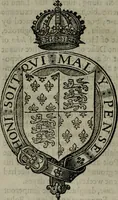 An illustration from A catalogve and succession of the kings, princes, dukes, marquesses, earles, and viscounts of this realme of England, since the Norman conquest, to this present yeere 1622. Together with their armes, wiues, and children; the times of their deaths and burials, with many of their memorable actions (1622)