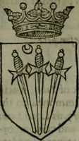 An illustration from A catalogve and succession of the kings, princes, dukes, marquesses, earles, and viscounts of this realme of England, since the Norman conquest, to this present yeere 1622. Together with their armes, wiues, and children; the times of their deaths and burials, with many of their memorable actions (1622)