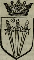 An illustration from A catalogve and succession of the kings, princes, dukes, marquesses, earles, and viscounts of this realme of England, since the Norman conquest, to this present yeere 1622. Together with their armes, wiues, and children; the times of their deaths and burials, with many of their memorable actions (1622)