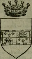 An illustration from A catalogve and succession of the kings, princes, dukes, marquesses, earles, and viscounts of this realme of England, since the Norman conquest, to this present yeere 1622. Together with their armes, wiues, and children; the times of their deaths and burials, with many of their memorable actions (1622)