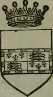 An illustration from A catalogve and succession of the kings, princes, dukes, marquesses, earles, and viscounts of this realme of England, since the Norman conquest, to this present yeere 1622. Together with their armes, wiues, and children; the times of their deaths and burials, with many of their memorable actions (1622)